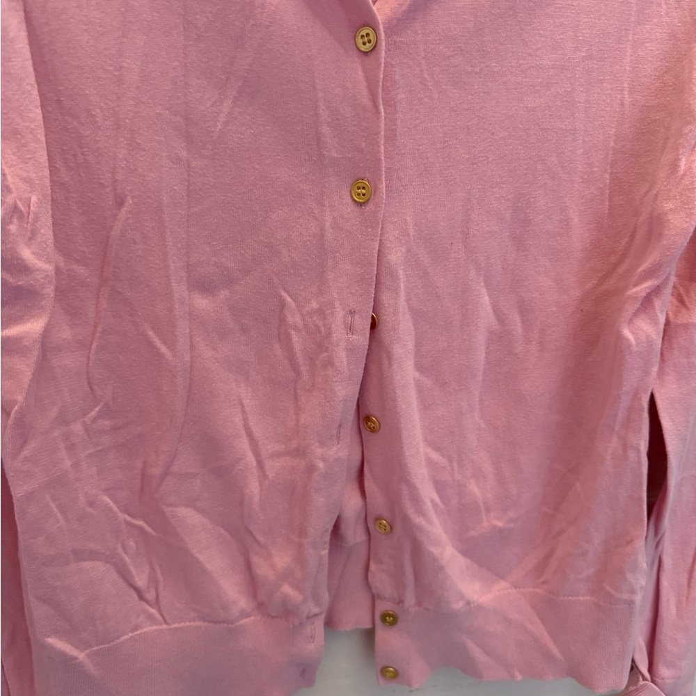 J. Crew pastel pink classic Jackie cardigan GOLD BUTTONS - Picture 4 of 5